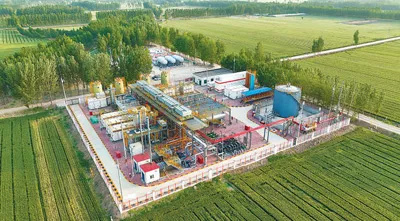 勝利油田CCUS項(xiàng)目純梁高89處理站。勝利油田供圖