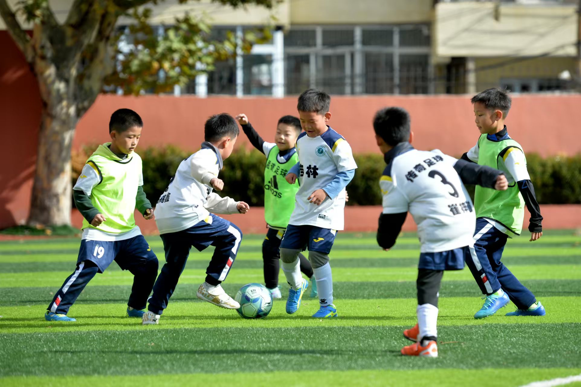 孩子們?cè)谶M(jìn)行模擬對(duì)抗賽。