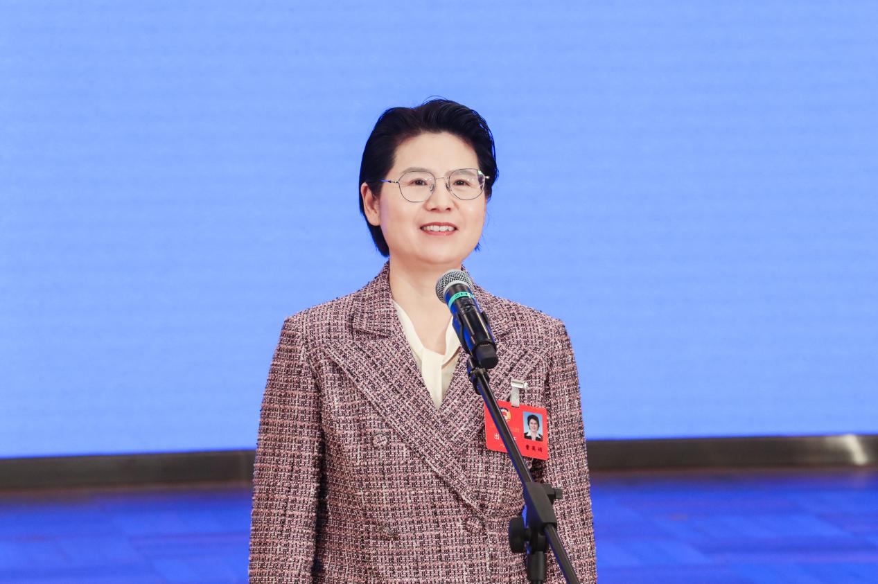 山東省政協(xié)委員、山東大學(xué)齊魯醫(yī)院護理部主任曹英娟。郭笑攝