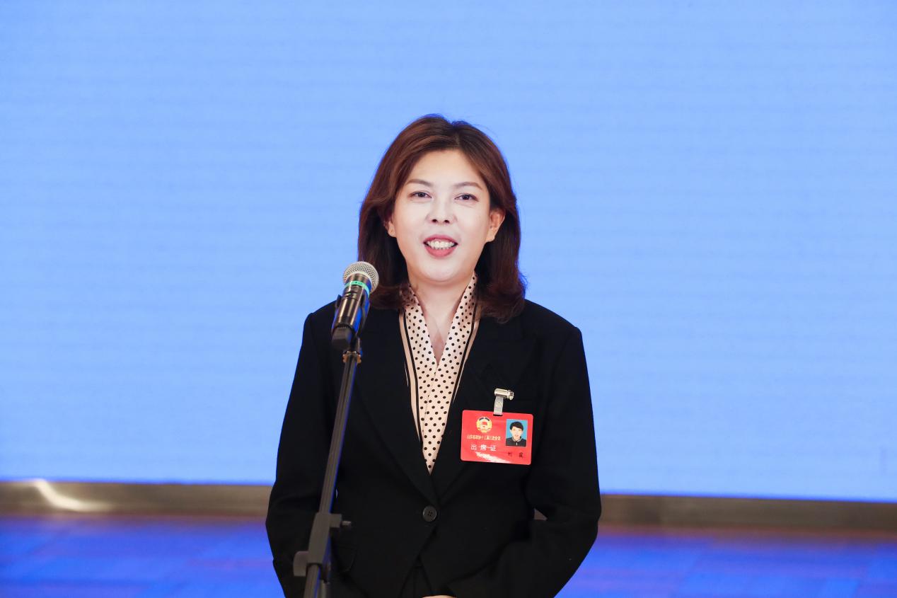 山東省政協(xié)委員、省農(nóng)科院玉米研究所副所長(zhǎng)劉霞。郭笑攝