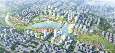 張村河（嶗山段一期北岸）綜合治理工程效果圖。 張村河生態(tài)公園規(guī)劃建設(shè)專項指揮部供圖