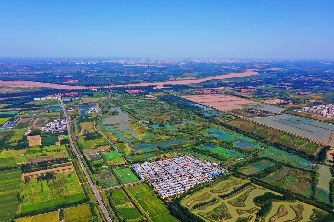 蓑衣樊村俯瞰圖。山東省淄博市高青縣常家鎮(zhèn)供圖