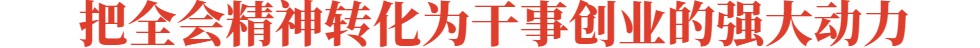 把全會精神轉(zhuǎn)化為干事創(chuàng)業(yè)的強大動力